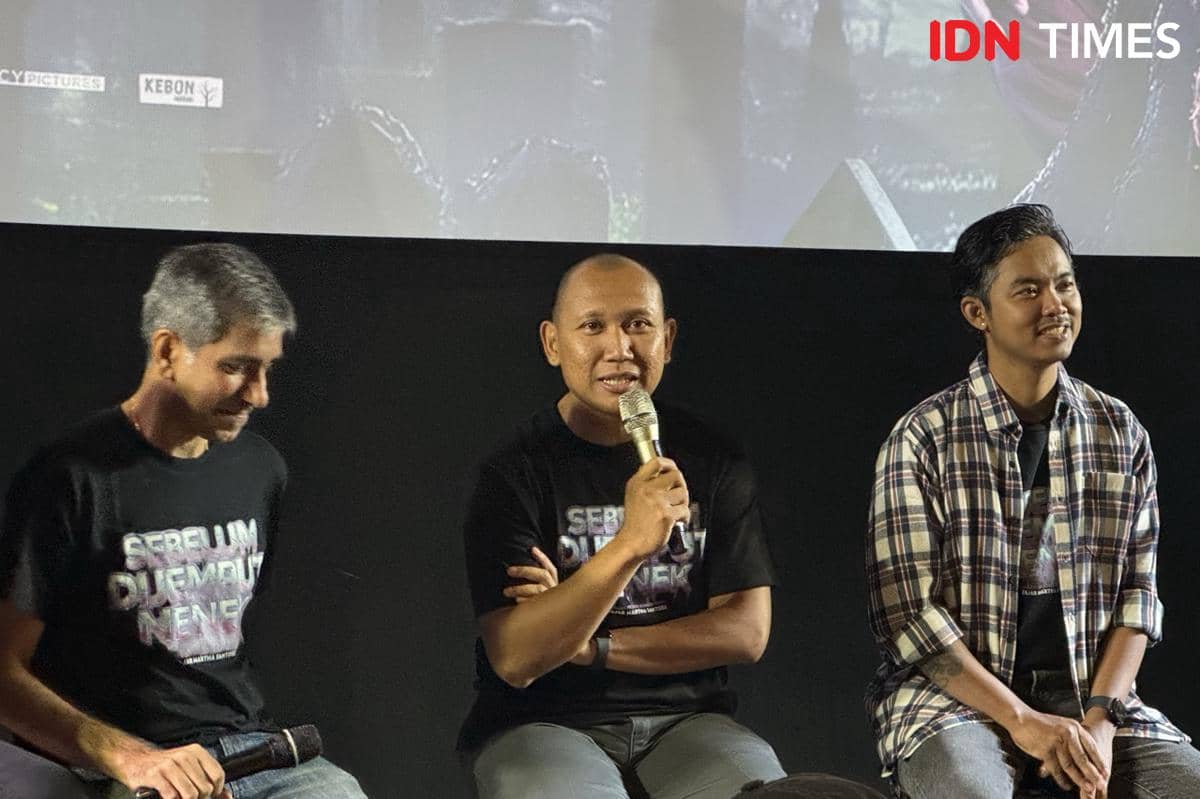 momen konferensi pers Sebelum Dijemput Nenek