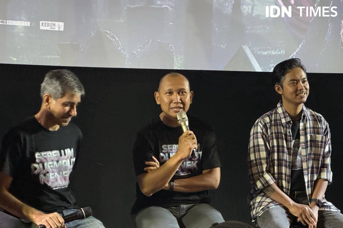 momen konferensi pers Sebelum Dijemput Nenek