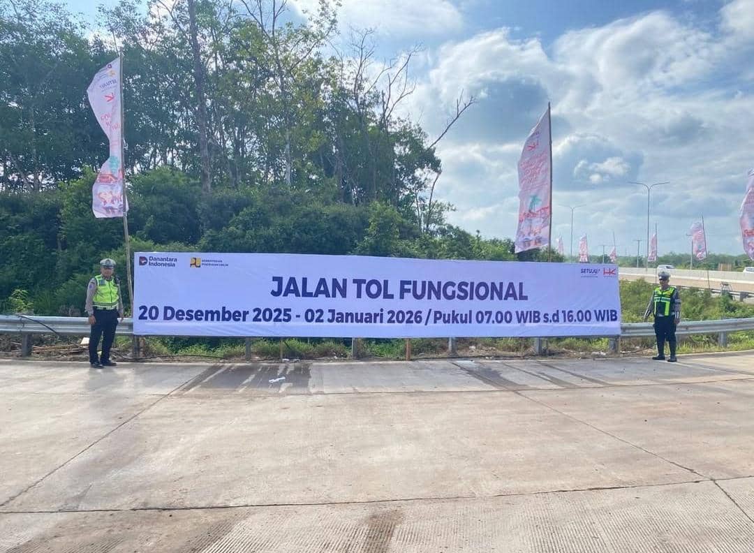 Ruas Tol Musi Pait-Pulau Rimau sudah dibuka fungsional. (Dok. Satlantas Polres Banyuasin)