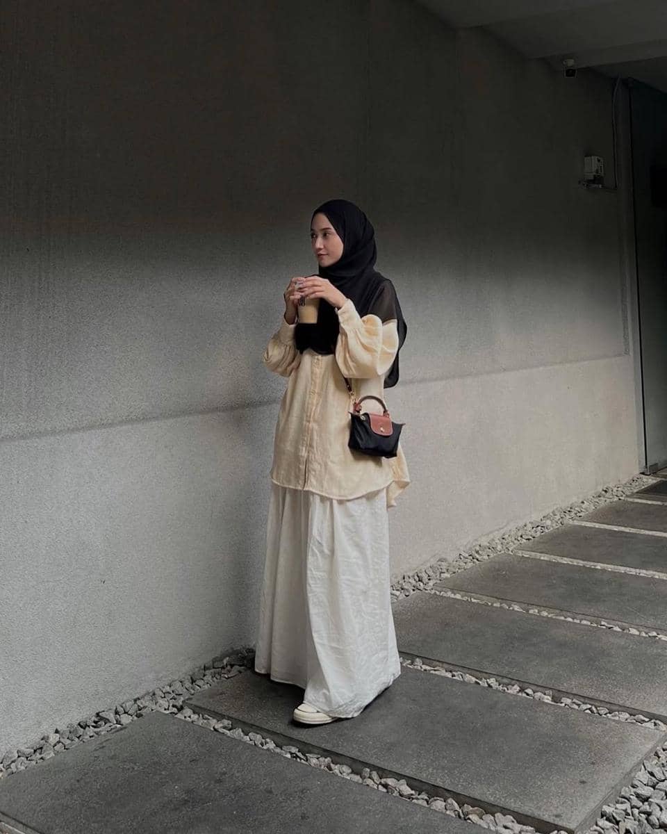 inspirasi smart casual outfit ala Nisa Cookie