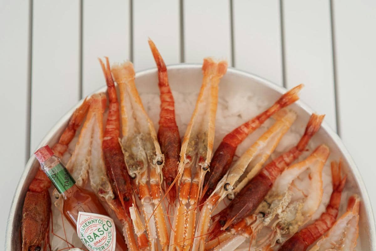 ilustrasi udang yang sudah dipotong 