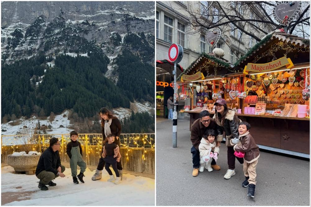 Keluarga Arief Muhammad liburan akhir tahun ke Switzerland