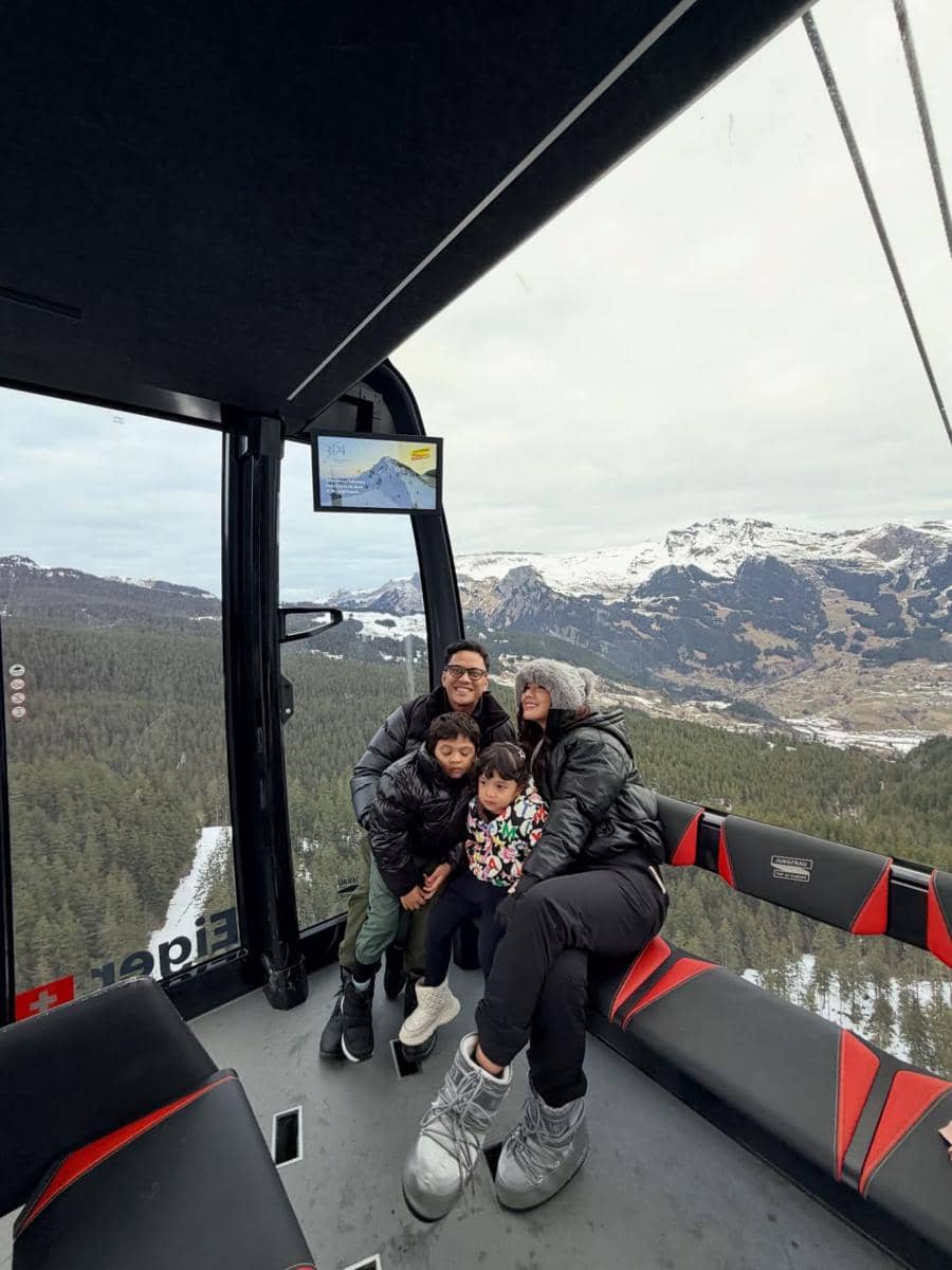 Keluarga Arief Muhammad liburan akhir tahun ke Switzerland
