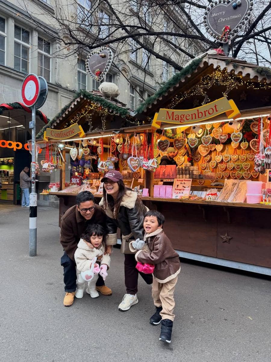 Keluarga Arief Muhammad liburan akhir tahun ke Switzerland