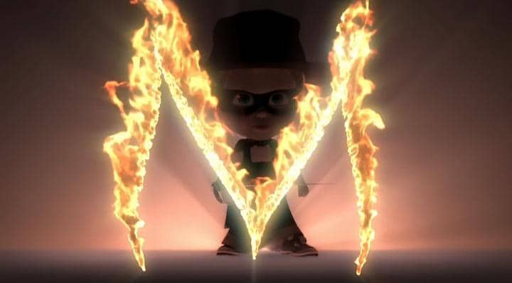 Masha menirukan adegan The Mask of Zorro.