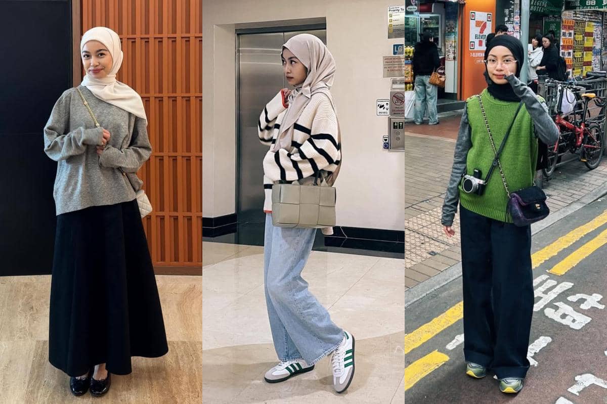 inspirasi OOTD pakai knitwear ala Tsana