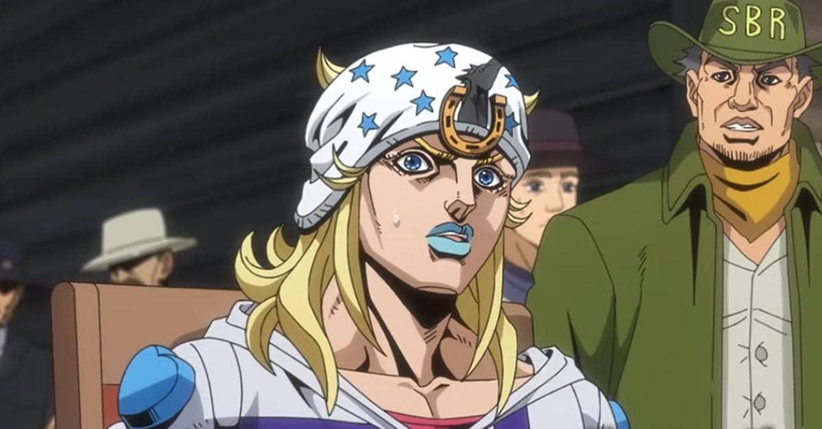 Johnny menyaksikan teknik Spin Gyro - Steel Ball Run