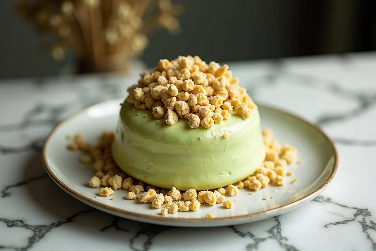 ilustrasi pudding matcha