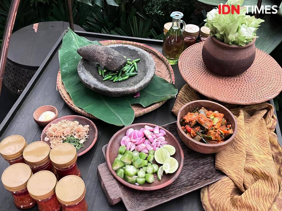 Potret pameran sambal di Festival Budaya dan Kuliner Jejak Rasa, TMII, Jakarta Timur