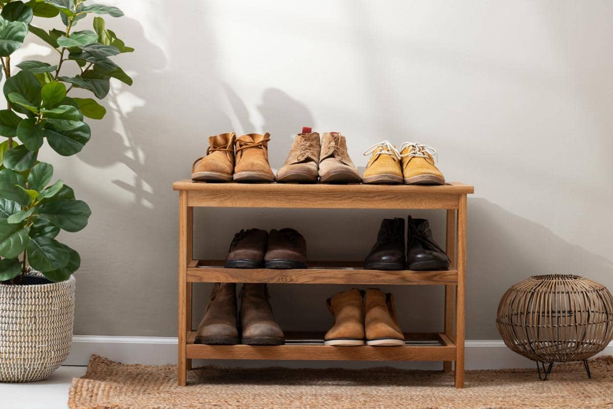 ilustrasi rak sepatu