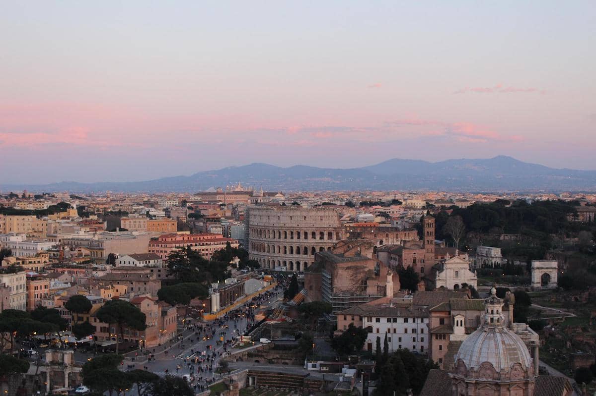 Pemandangan kota Roma, Italia