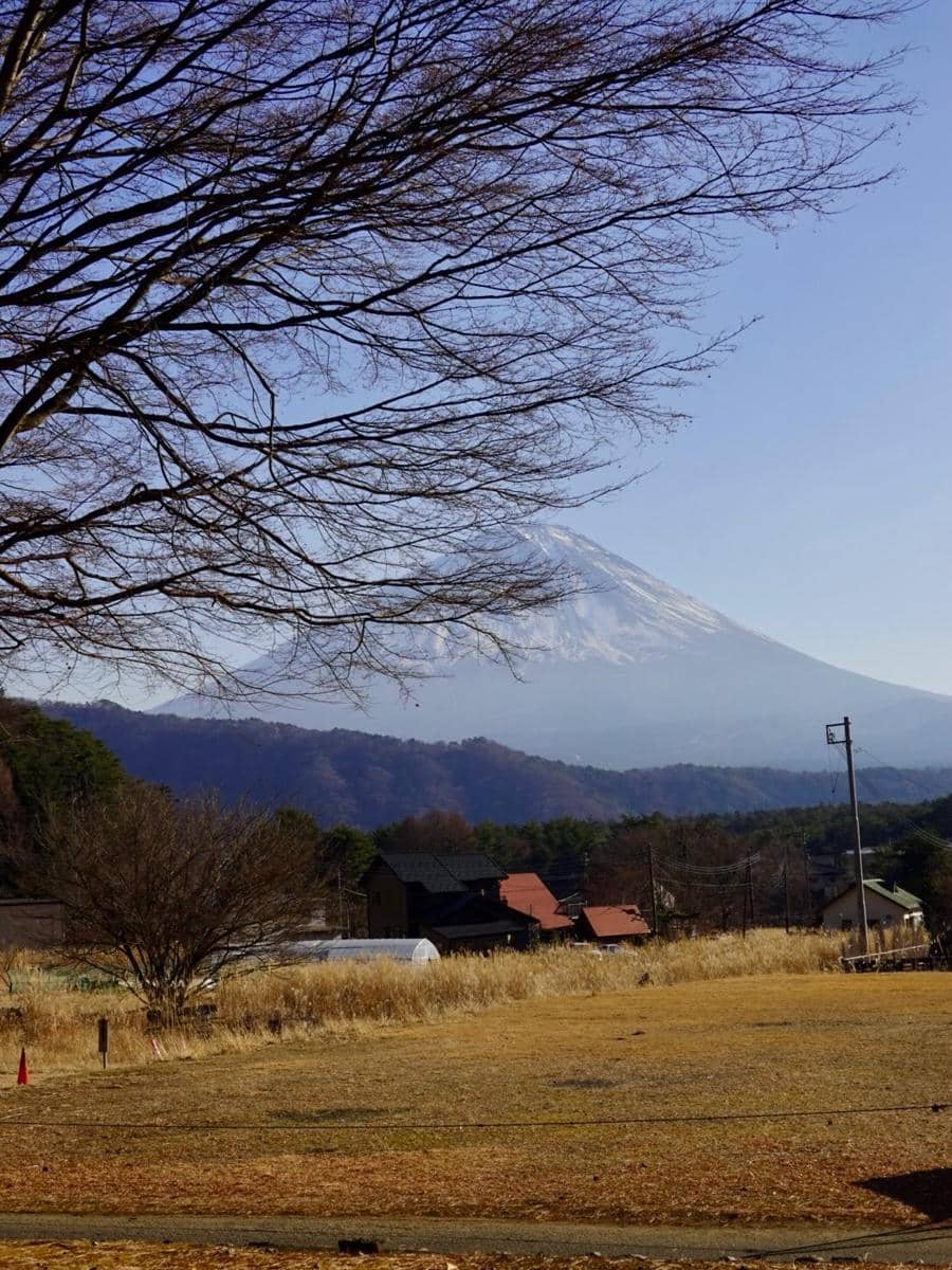 Miskah Shafa menikmati indahnya Gunung Fuji di Jepang.