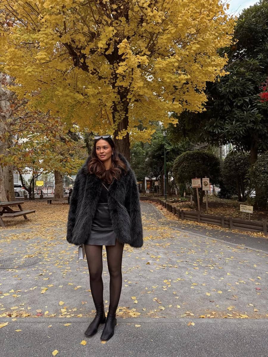 Hana Malasan saat liburan ke Jepang