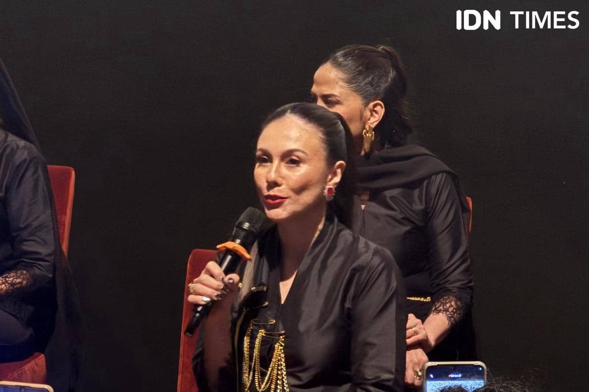 momen konferensi pers film Malam 3 Yasinan