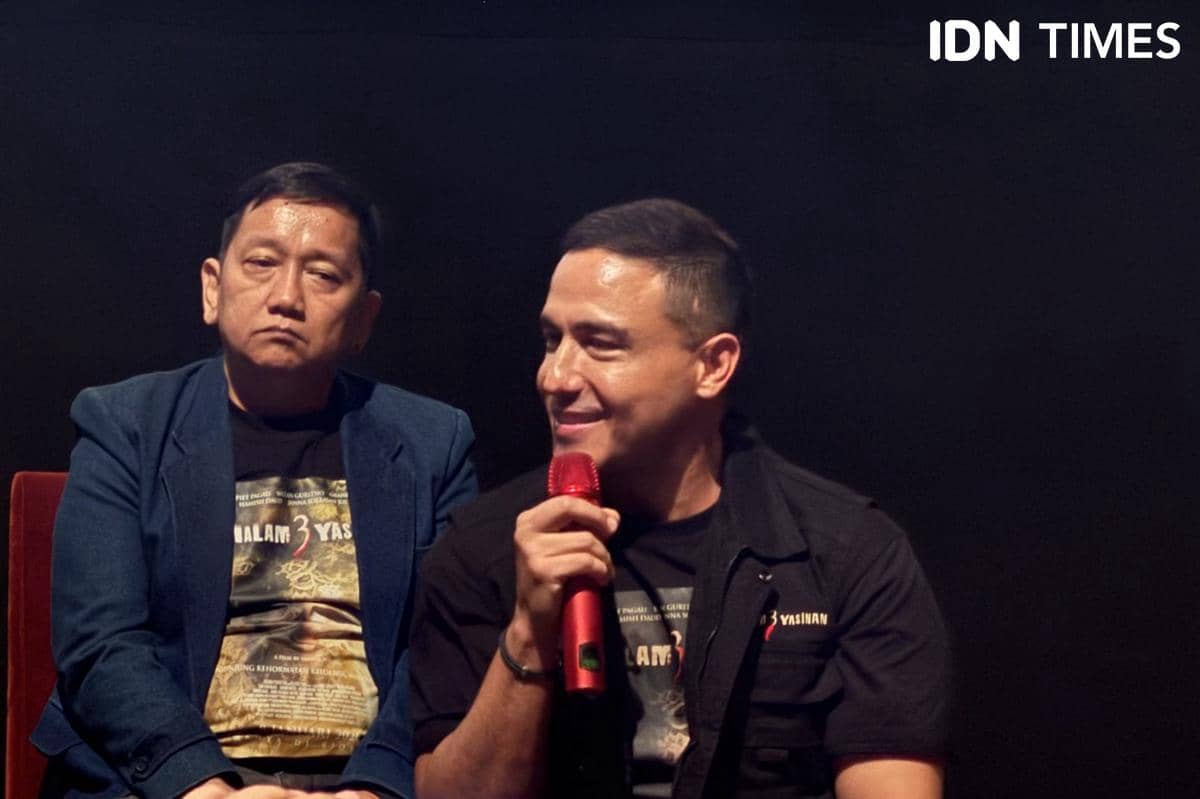 momen konferensi pers film Malam 3 Yasinan