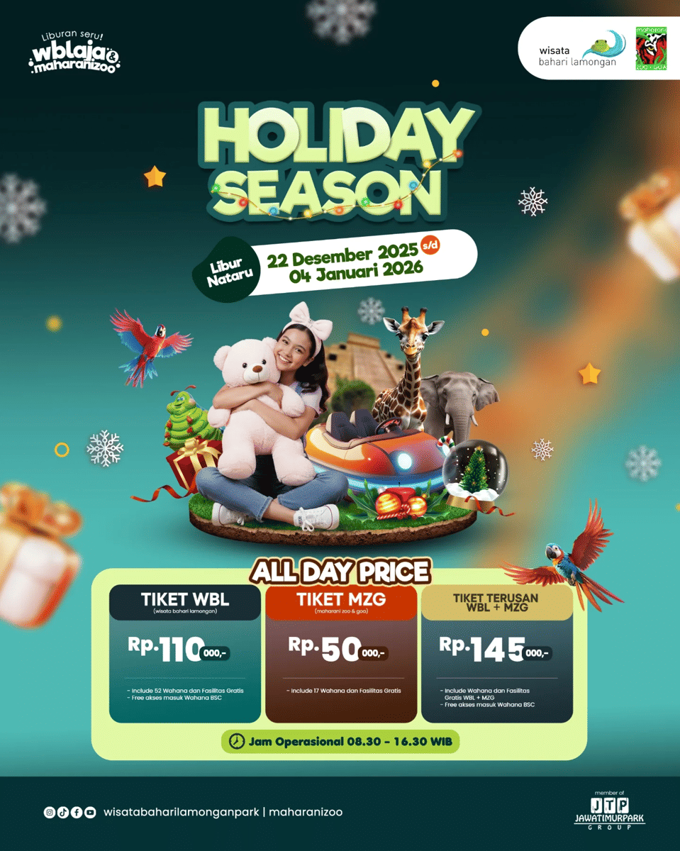 Potret acara untuk libur Nataru di Maharani Zoo and Goa, Lamongan