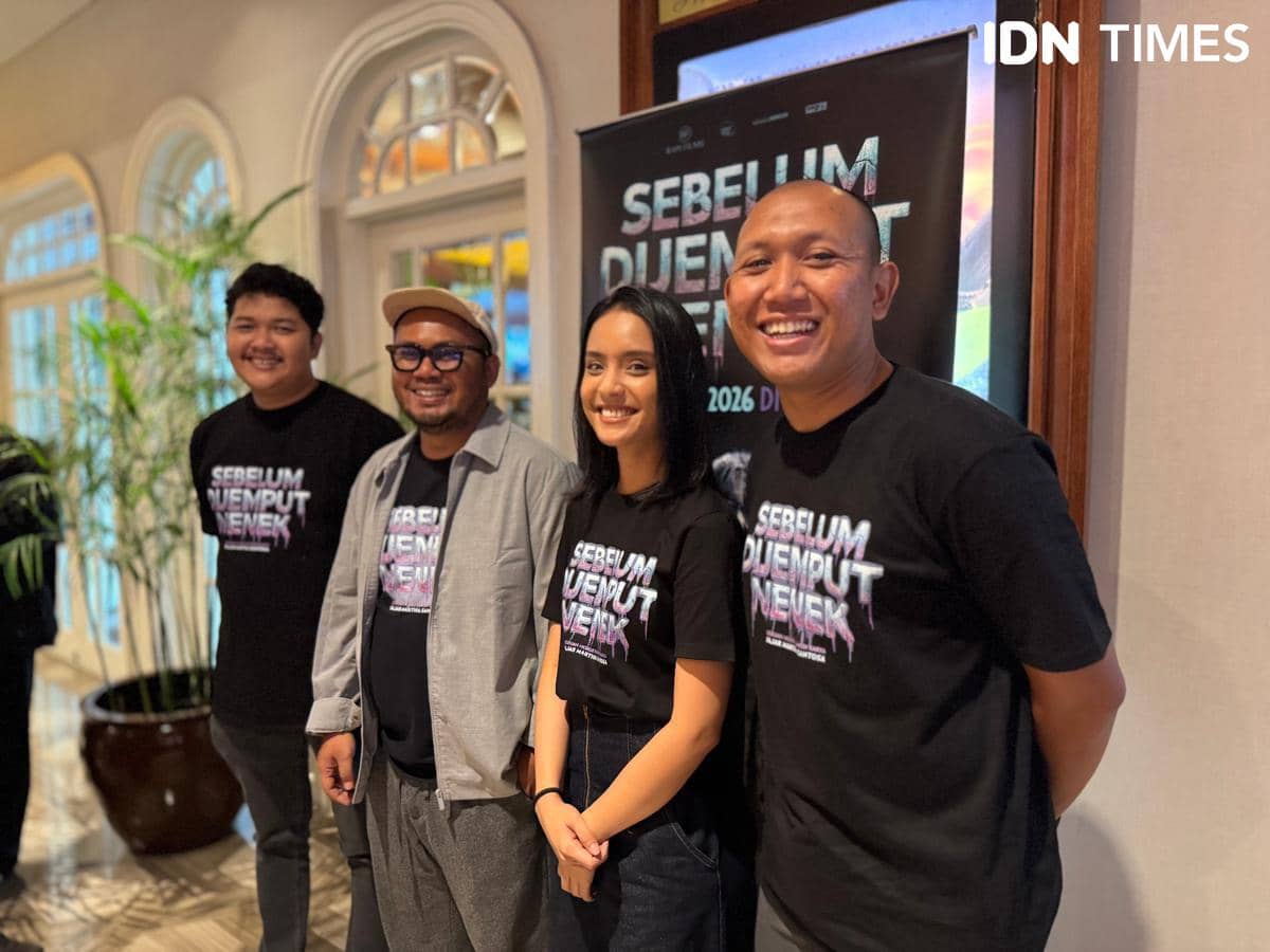 momen konferensi pers Sebelum Dijemput Nenek (IDN Times/Elizabeth Chiquita)