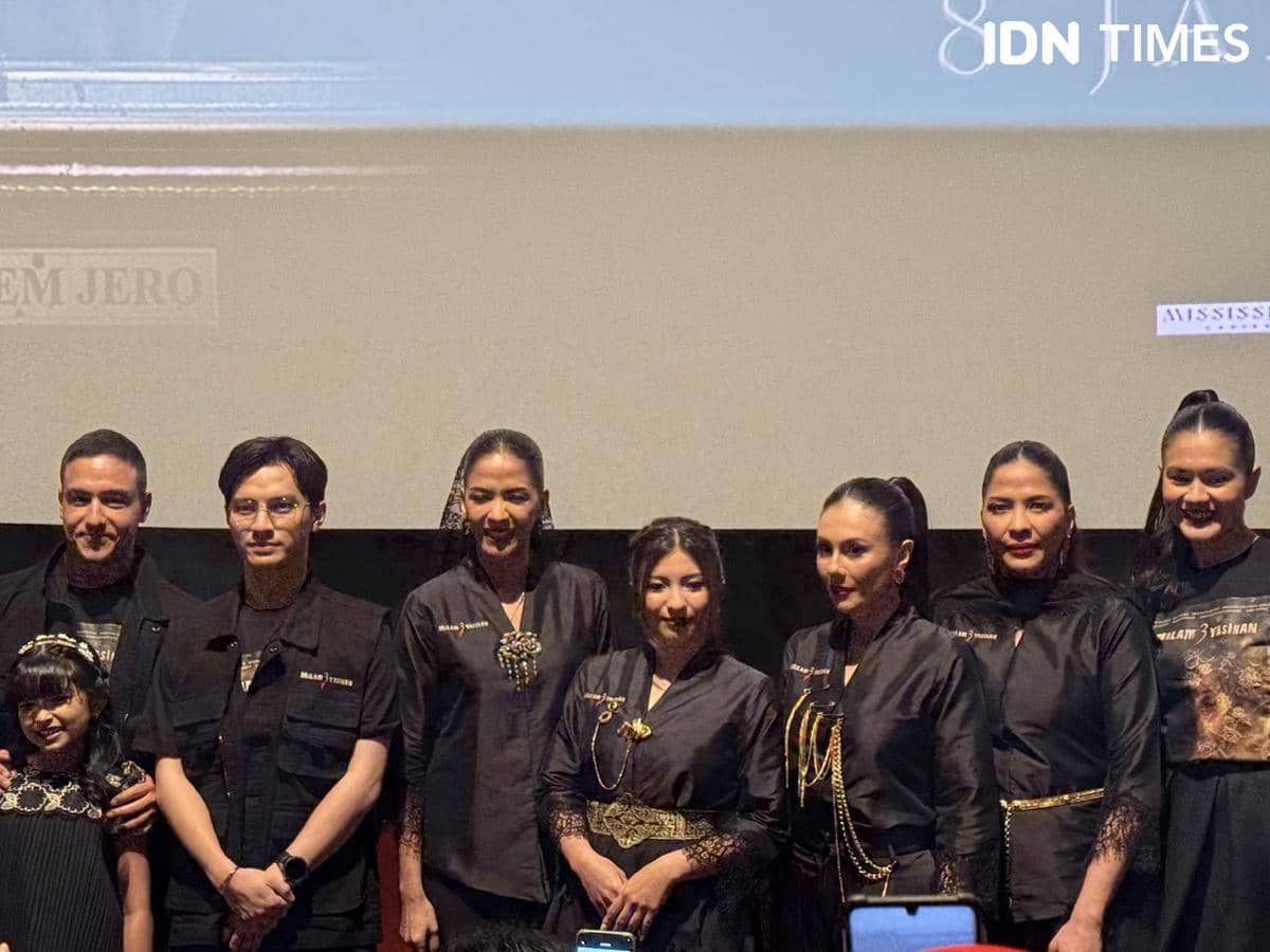 momen konferensi pers film Malam 3 Yasinan