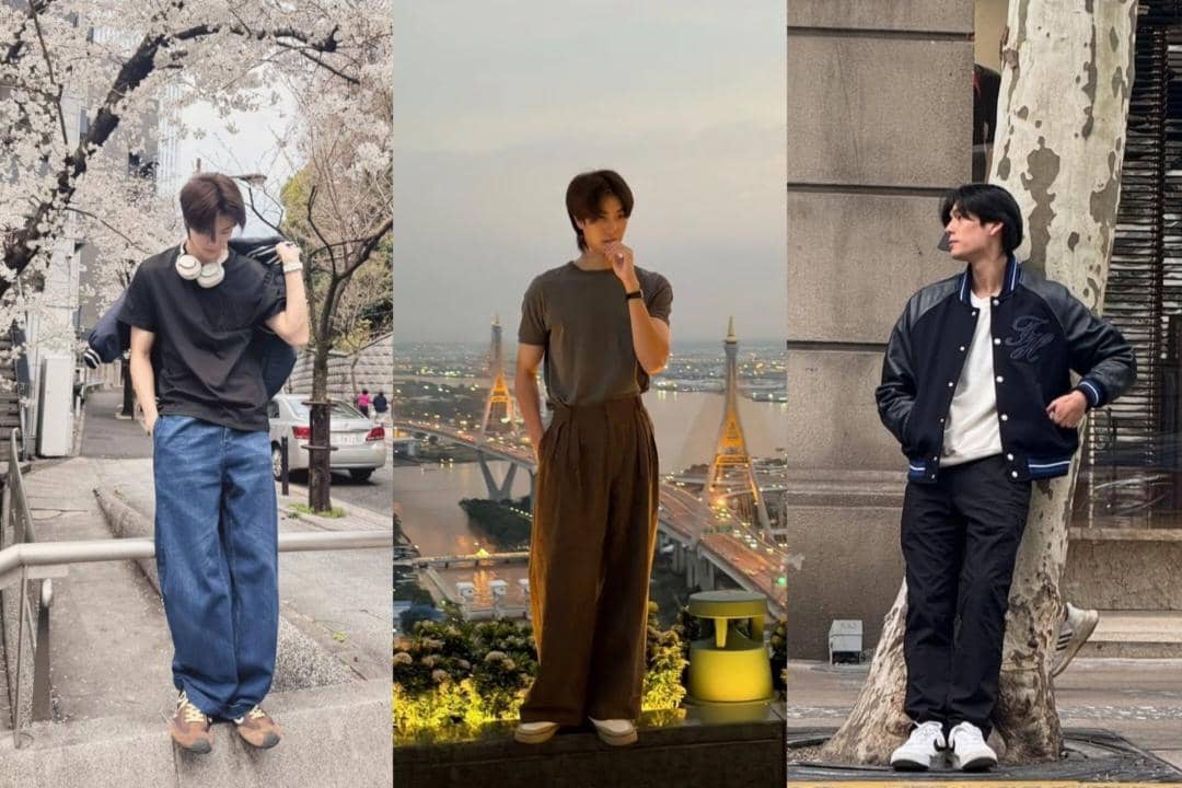 Gaya OOTD casual Phuwin Tangsakyuen