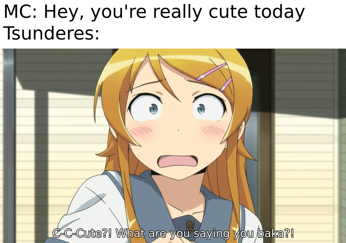 meme anime tersipu malu