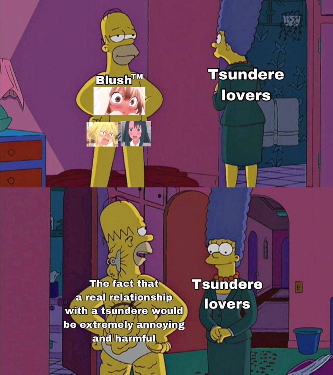 meme anime tersipu malu