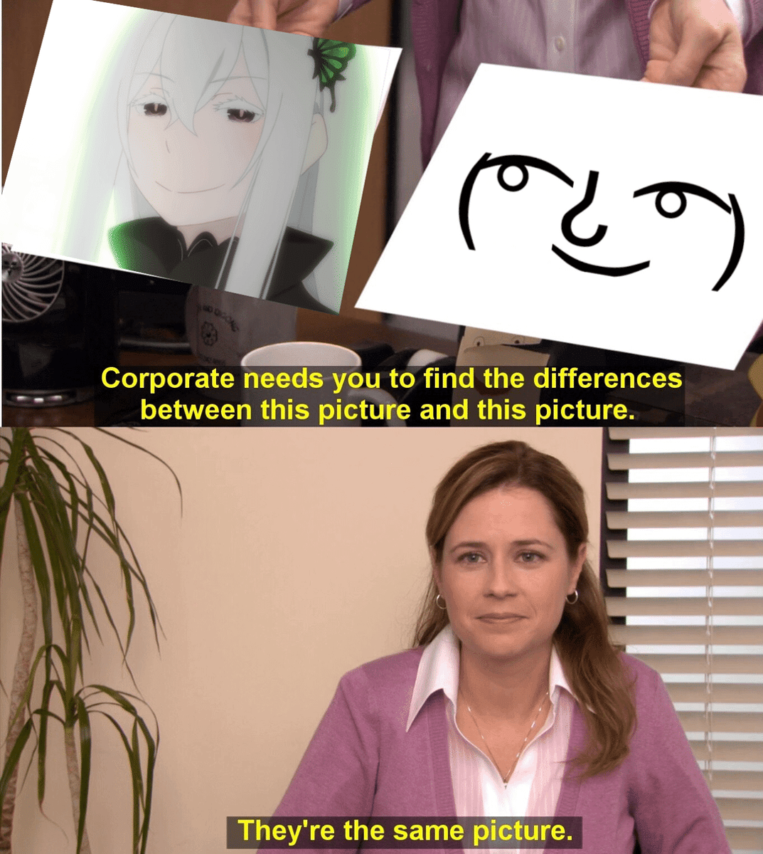 meme anime tentang wajah sombong