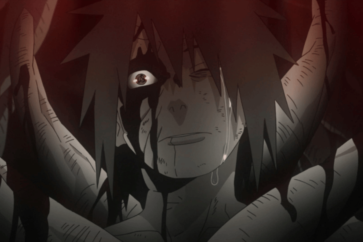 Obito menyaksikan kematian Rin.