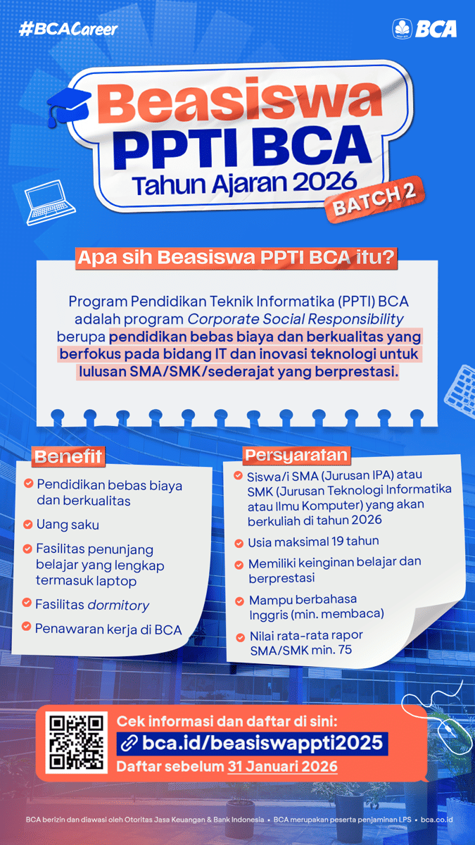 Beasiswa PPTI BCA