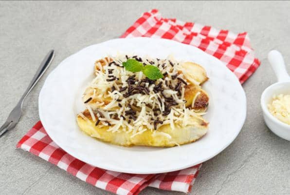 Potret pisang bakar cokelat keju