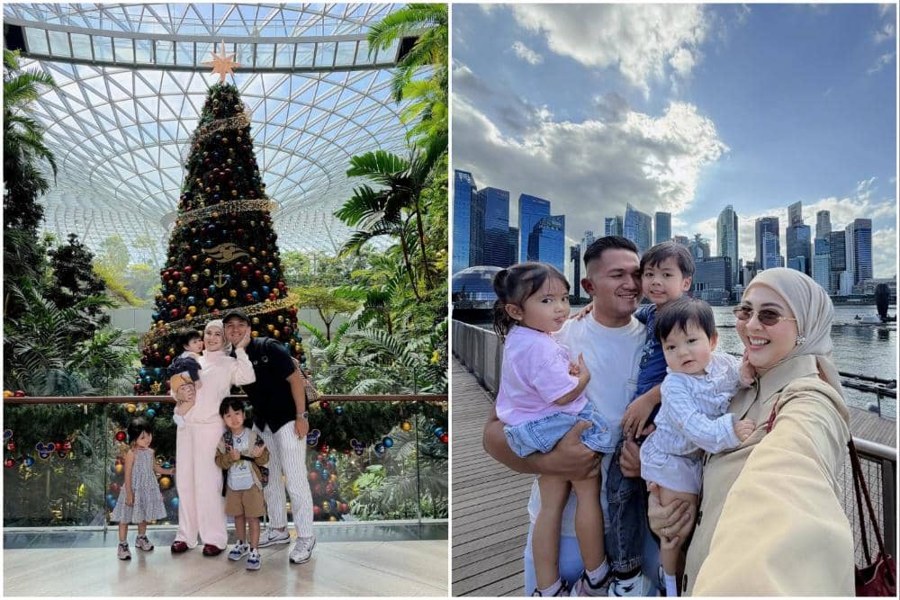 Keluarga Kesha Ratuliu liburan ke Singapura