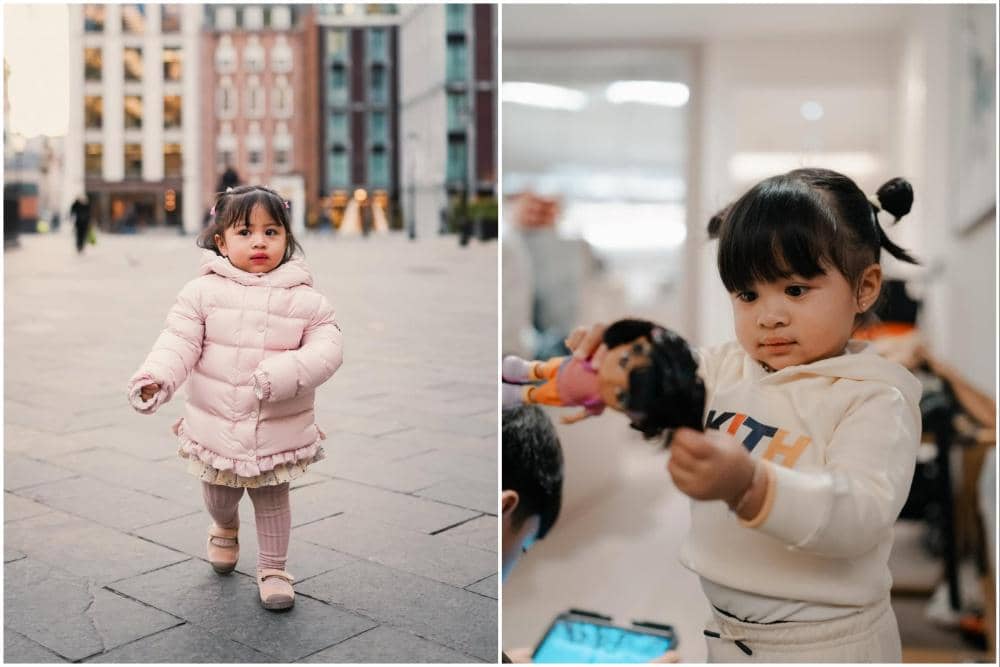 Ranaima saat pertama kali liburan di London.