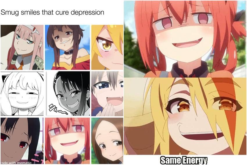 kolase meme anime tentang wajah sombong