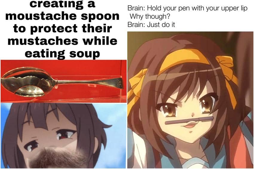 kolase meme anime tentang kumis