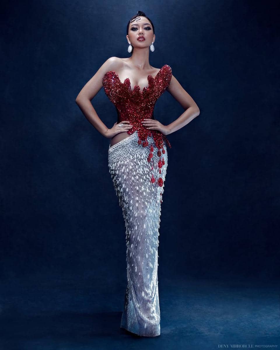 Potret Preliminary Evening Gown Miss Supranational Indonesia 2025, Firsta Yufi