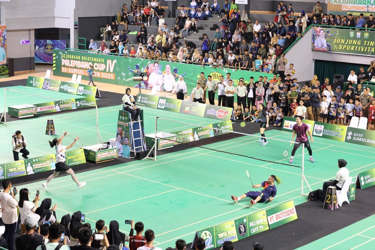 Penyelanggaraan Bulu Tangkis Palembang Cup IV Tahun 2025 (Dok. Kominfo Palembang)