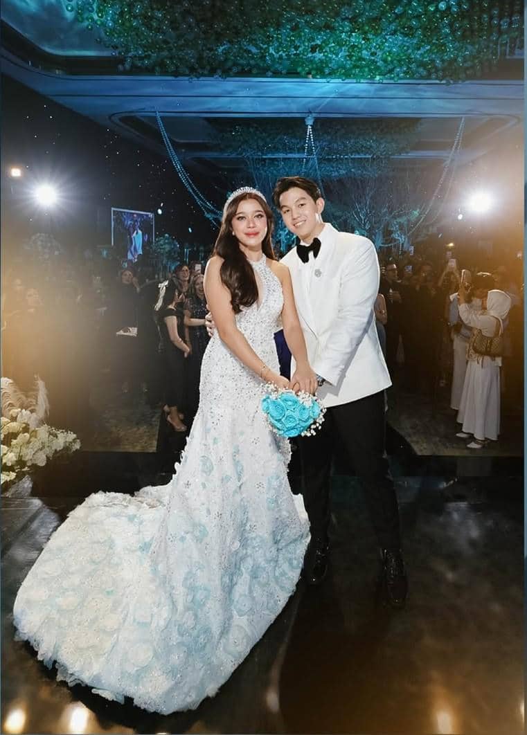 potret Brisia Jodie saat mengenakan gaun pernikahannya