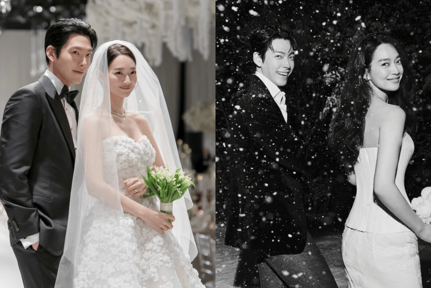 momen pernikahan Shin Min Ah dan Kim Woo Bin 
