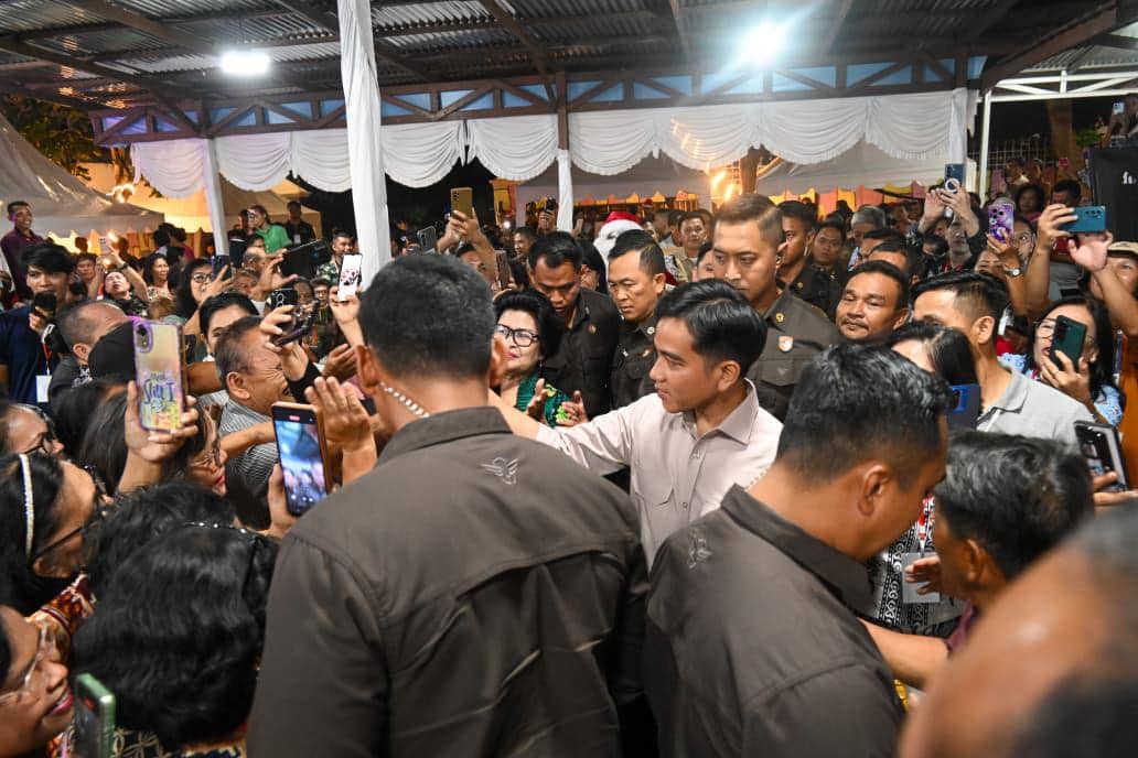Wakil Presiden (Wapres) RI, Gibran Rakabuming kunjungan perayaan natal di Kota Bitung, Provinsi Sulawesi Utara, Senin (22/12/2025) (dok. Setwapres)