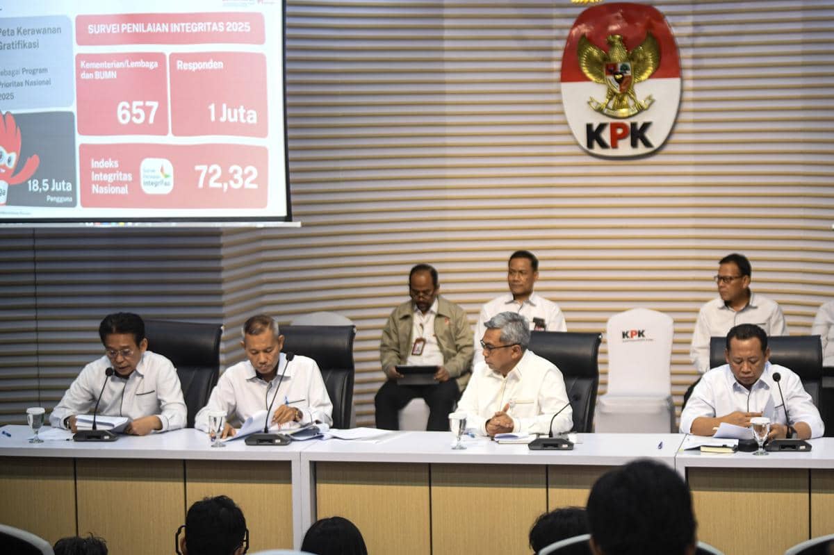 Konferensi pers laporan kinerja KPK 2025 