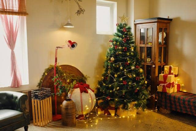 Ilustrasi dekorasi natal