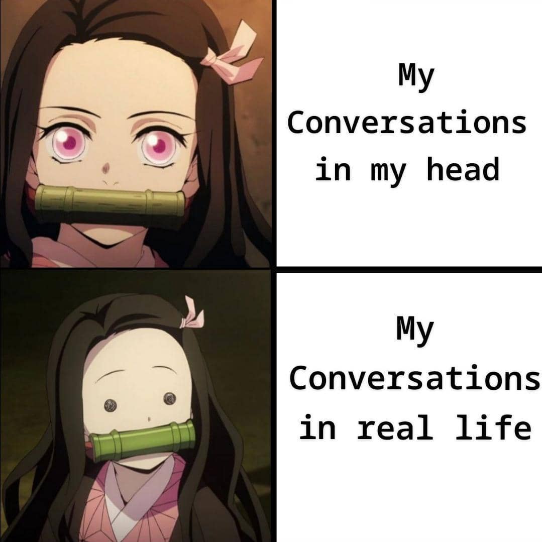 meme anime tentang ngobrol