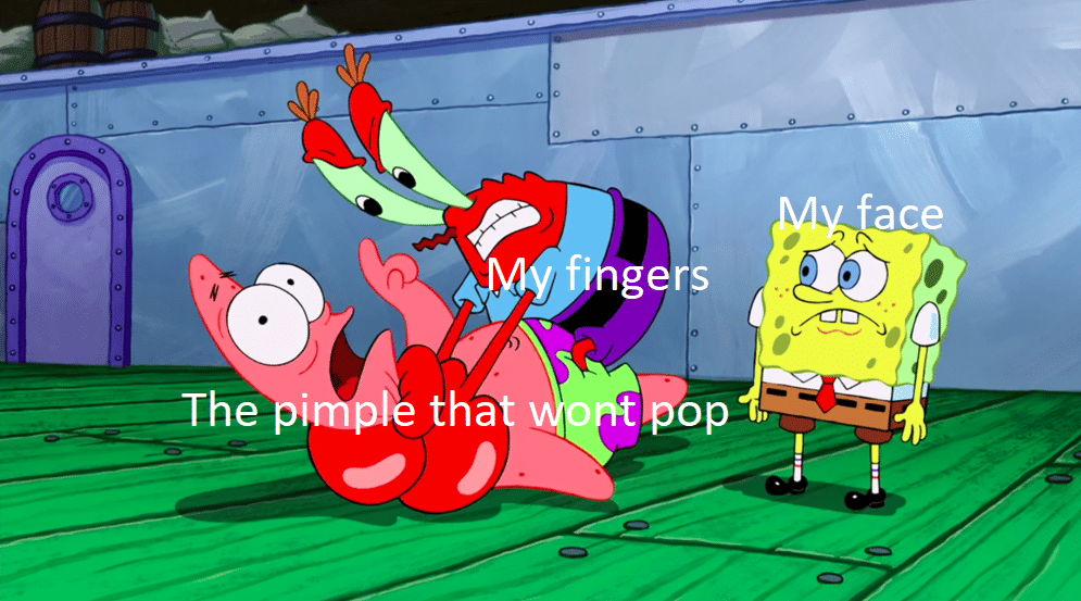 meme kartun tentang jerawat