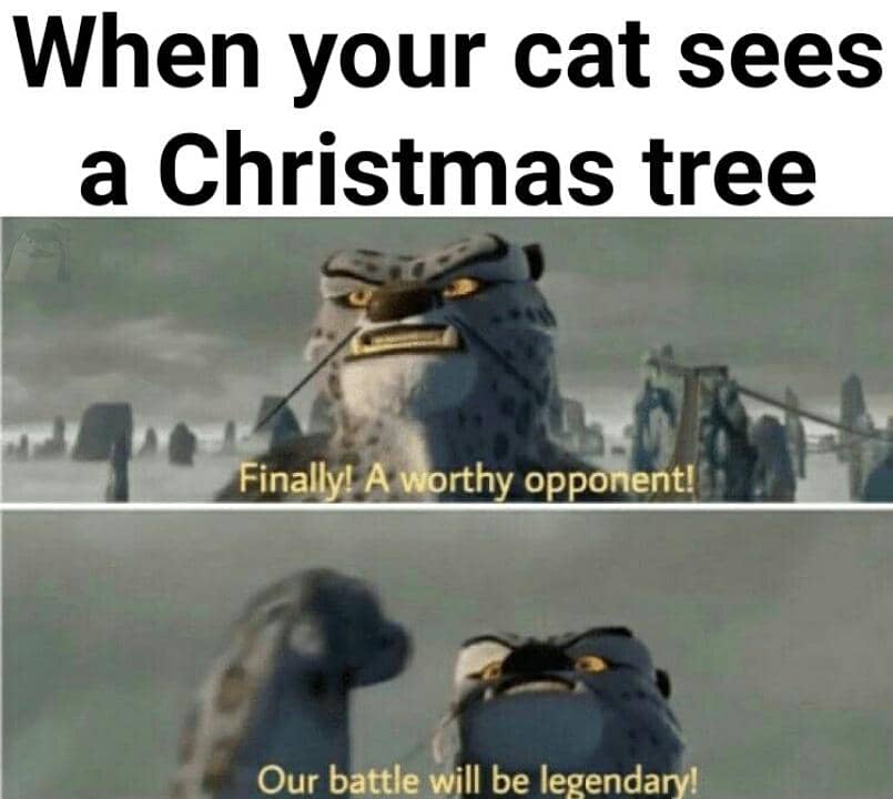 meme kartun pohon natal