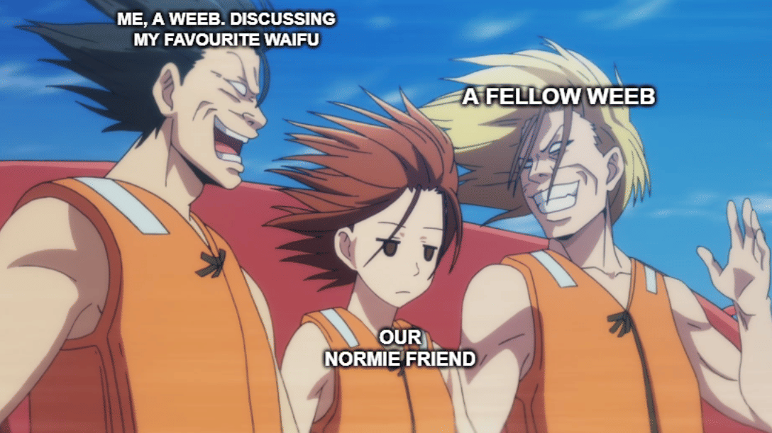 meme anime tentang ngobrol