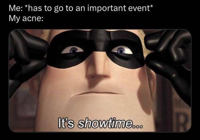 meme kartun tentang jerawat