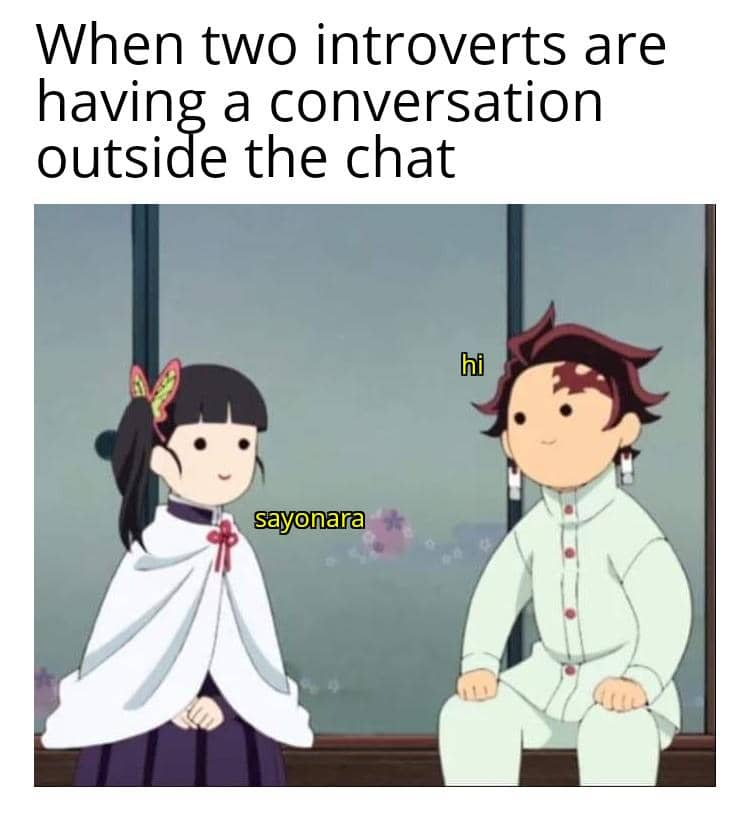 meme anime tentang ngobrol