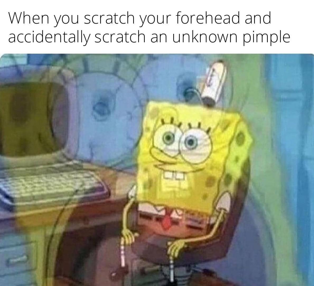 meme kartun tentang jerawat