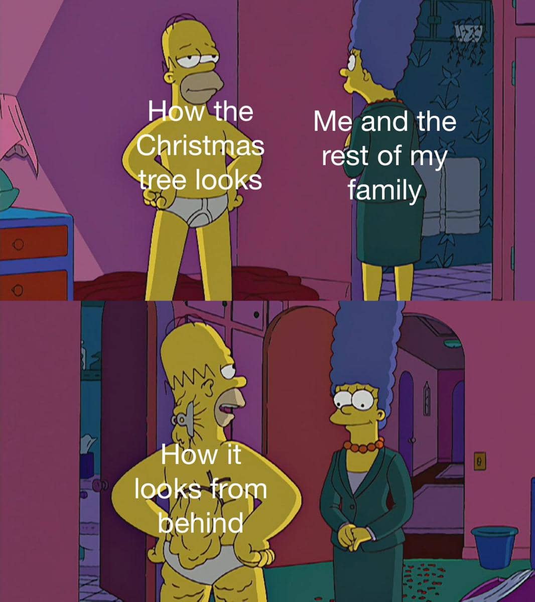 meme kartun pohon natal