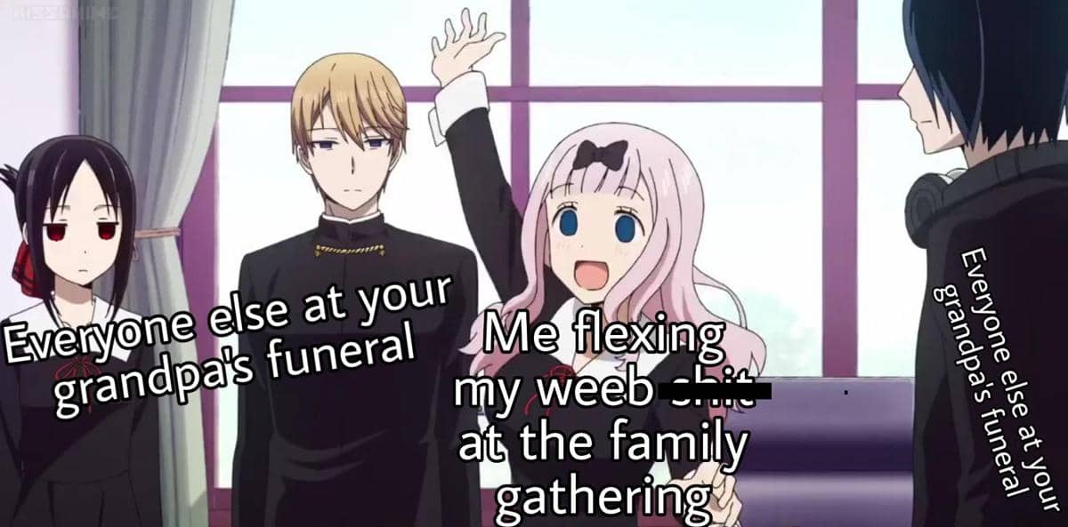 meme anime tentang pemakaman