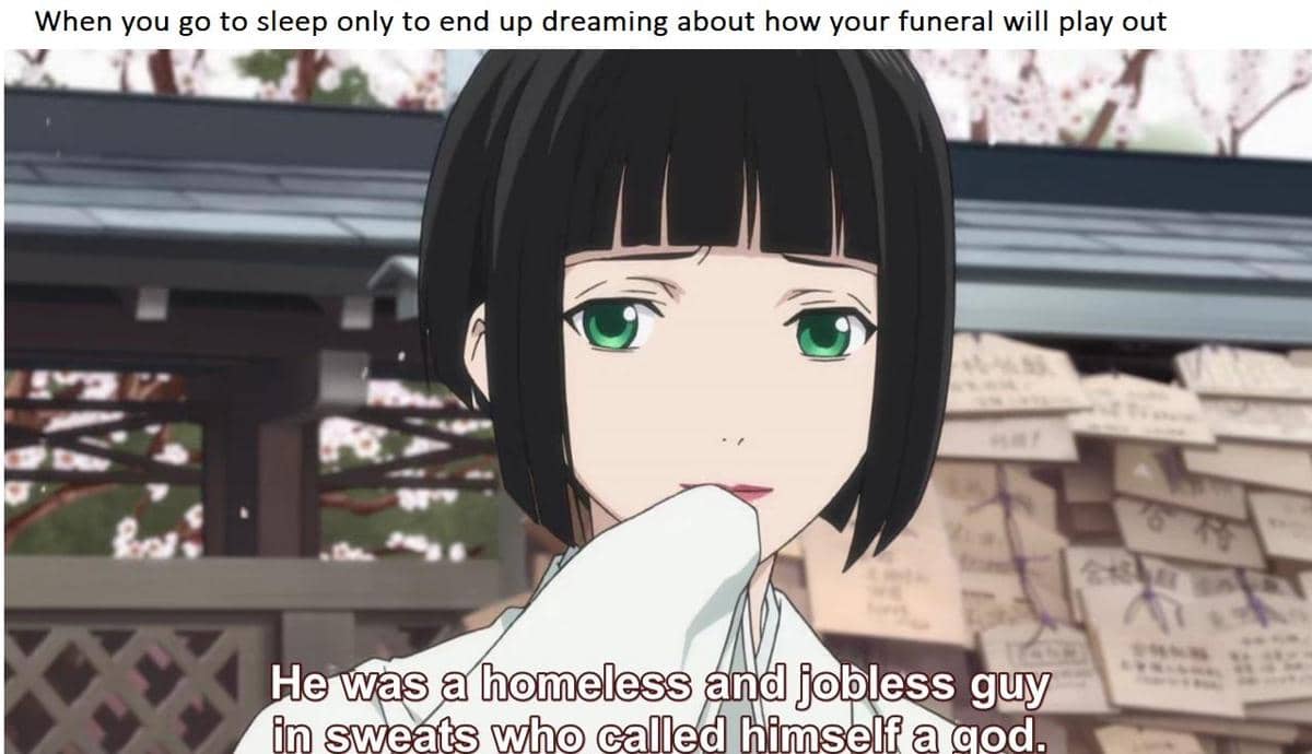 meme anime tentang pemakaman